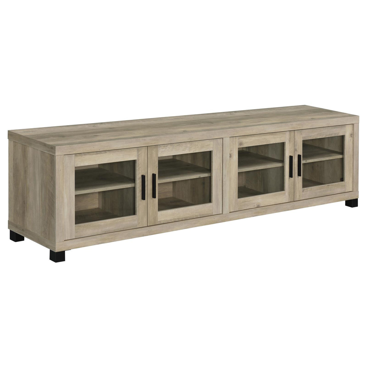 Sachin Rectangular TV Console with Glass Doors - 736283 - Luna Furniture