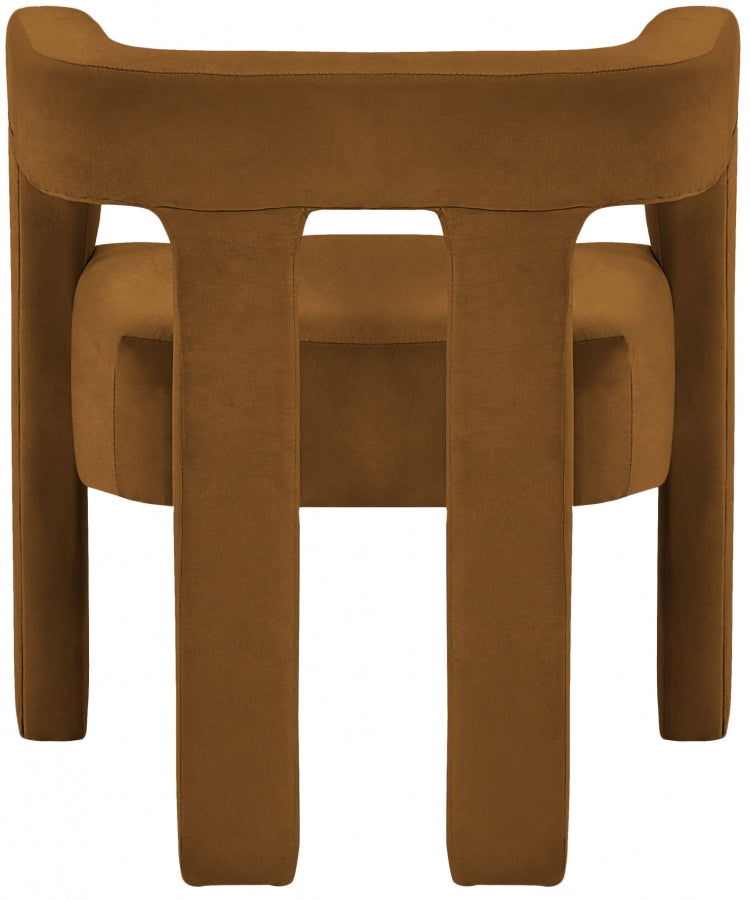 Athena Saddle Velvet Dining Chair from Meridian - Luna Furniture