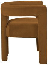 Athena Saddle Velvet Dining Chair from Meridian - Luna Furniture