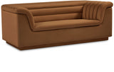 Saddle Cascade Velvet Fabric Loveseat from Meridian - Luna Furniture