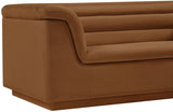 Saddle Cascade Velvet Fabric Loveseat from Meridian - Luna Furniture