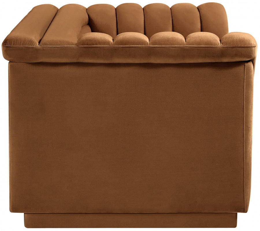 Saddle Cascade Velvet Fabric Loveseat from Meridian - Luna Furniture