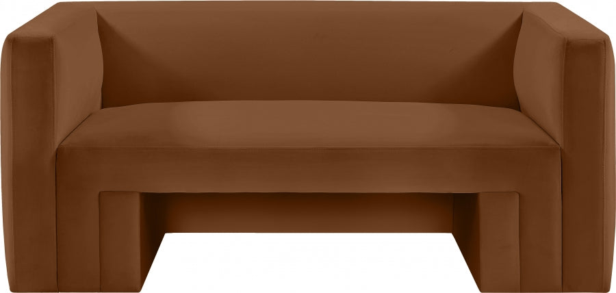 Saddle Henson Velvet Loveseat from Meridian - Luna Furniture