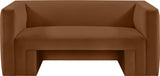 Saddle Henson Velvet Loveseat from Meridian - Luna Furniture