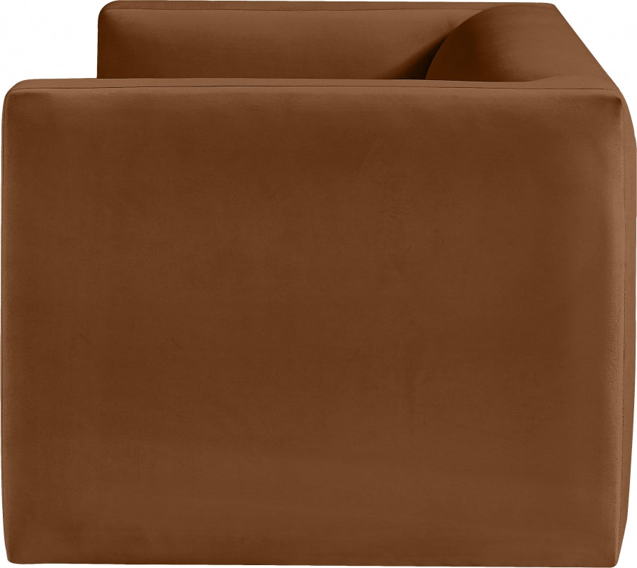 Saddle Henson Velvet Loveseat from Meridian - Luna Furniture