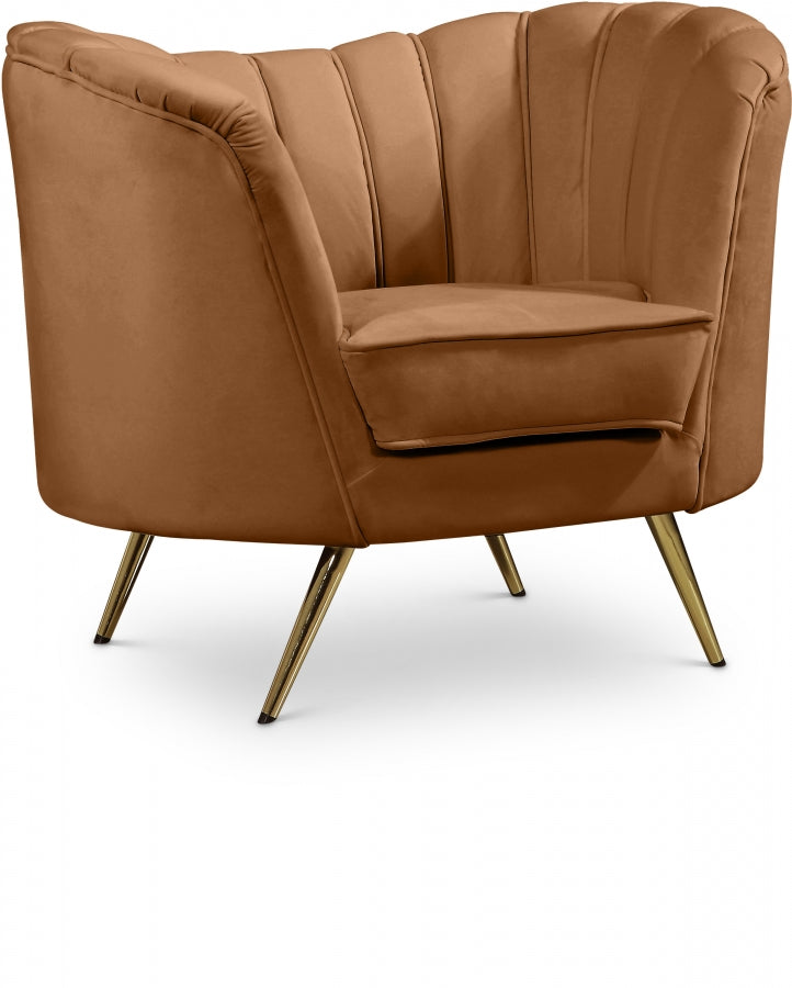 Saddle Margo Velvet Chair from Meridian - Luna Furniture