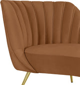 Saddle Margo Velvet Chaise Lounge from Meridian - Luna Furniture