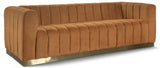 Marlon Saddle Marlon Velvet Sofa from Meridian - Luna Furniture