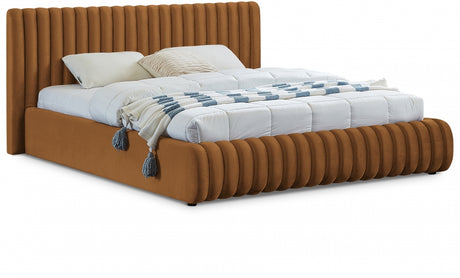 Saddle Nico Velvet Full Bed from Meridian - Luna Furniture