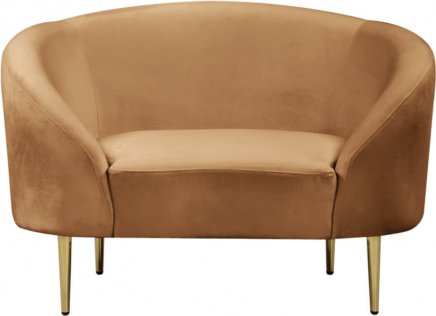 Ritz Saddle Velvet Chair from Meridian - Luna Furniture