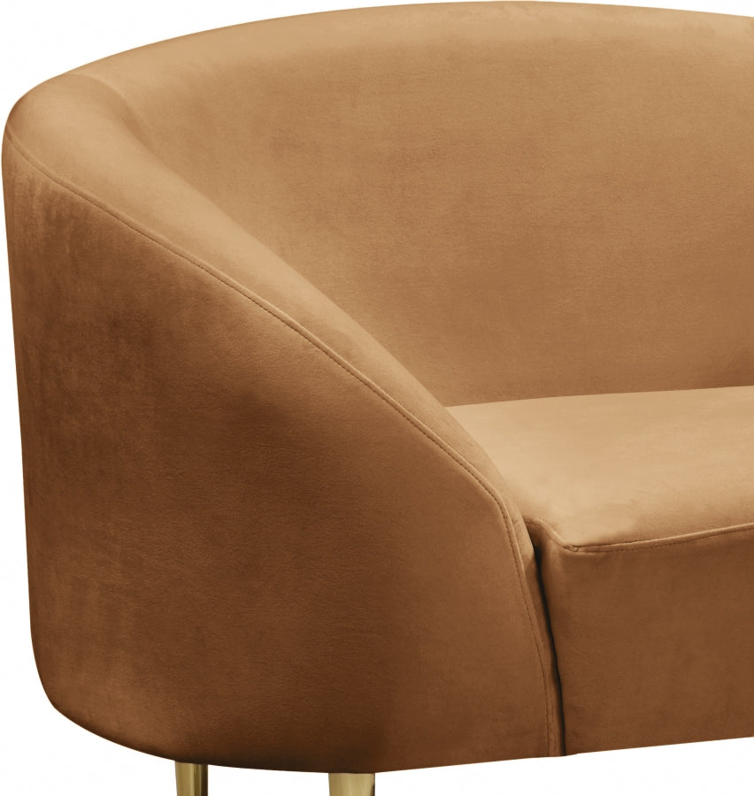 Ritz Saddle Velvet Chair from Meridian - Luna Furniture