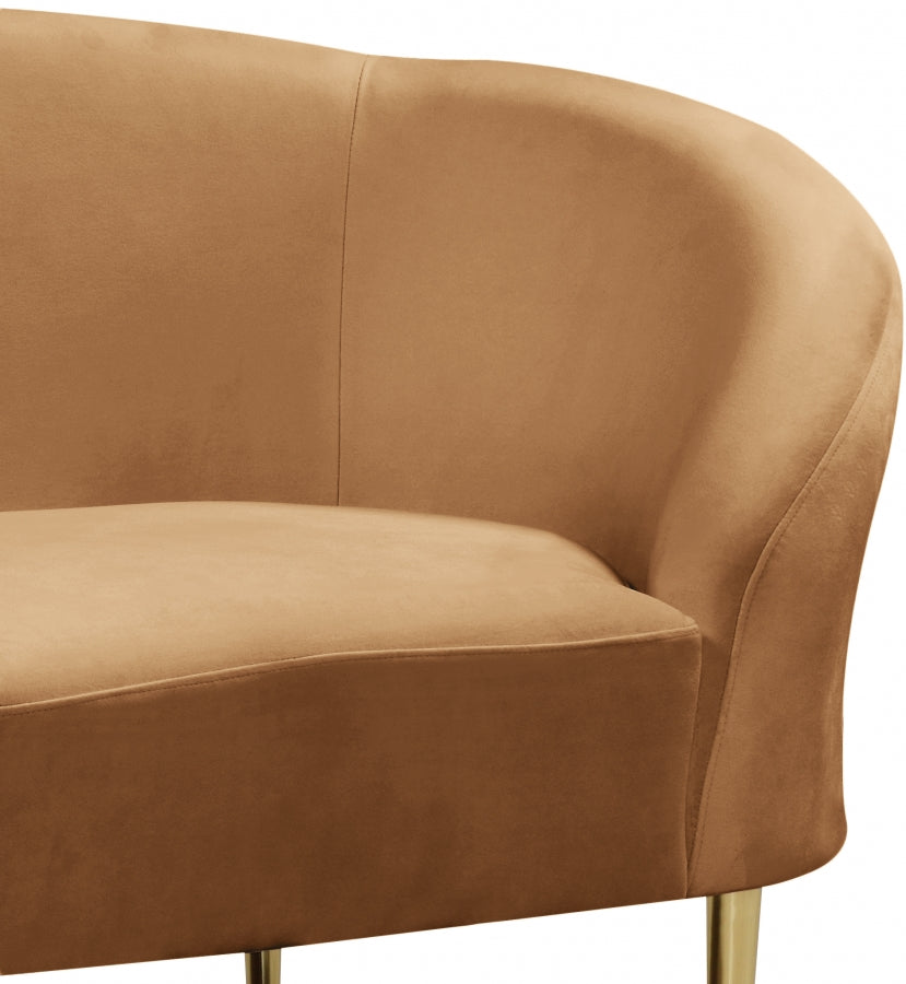 Ritz Saddle Velvet Chair from Meridian - Luna Furniture