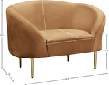 Ritz Saddle Velvet Chair from Meridian - Luna Furniture