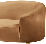 Ritz Saddle Velvet Loveseat from Meridian - Luna Furniture