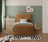 Saddle Sloan Velvet Twin Twin Bed from Meridian - Luna Furniture