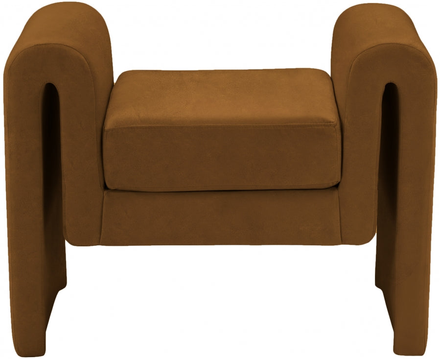 Stylus Saddle Velvet 31.5" Bench from Meridian - Luna Furniture