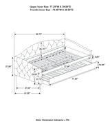 Sadie Upholstered Twin Daybed with Trundle from Coaster - Luna Furniture