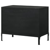 Sadler Black 2-Drawer Accent Cabinet with Glass Doors from Coaster - Luna Furniture