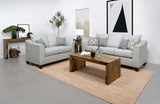 Salizar Upholstered Track Arm Fabric Loveseat Grey Mist from Coaster - Luna Furniture