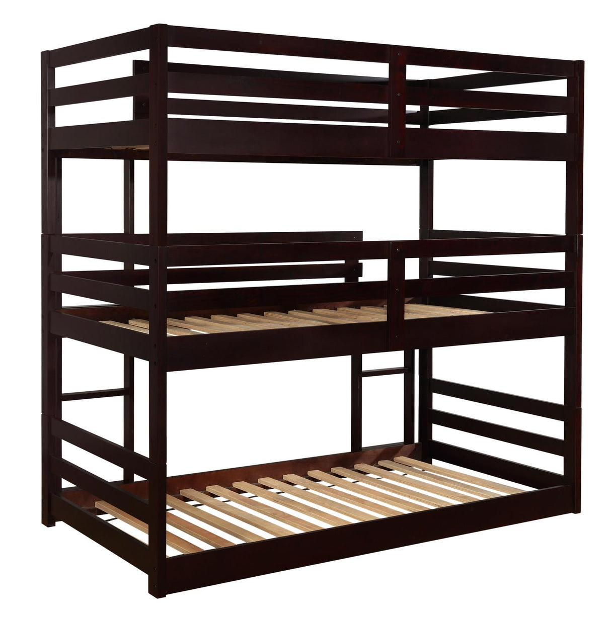 Sandler Cappuccino Twin Triple Bunk Bed from Coaster - Luna Furniture