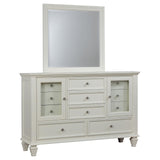 Sandy Beach 11-drawer Dresser with Mirror Cream White from Coaster - Luna Furniture