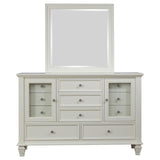 Sandy Beach 11-drawer Dresser with Mirror Cream White from Coaster - Luna Furniture