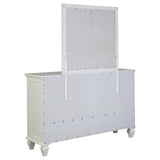 Sandy Beach 11-drawer Dresser with Mirror Cream White from Coaster - Luna Furniture