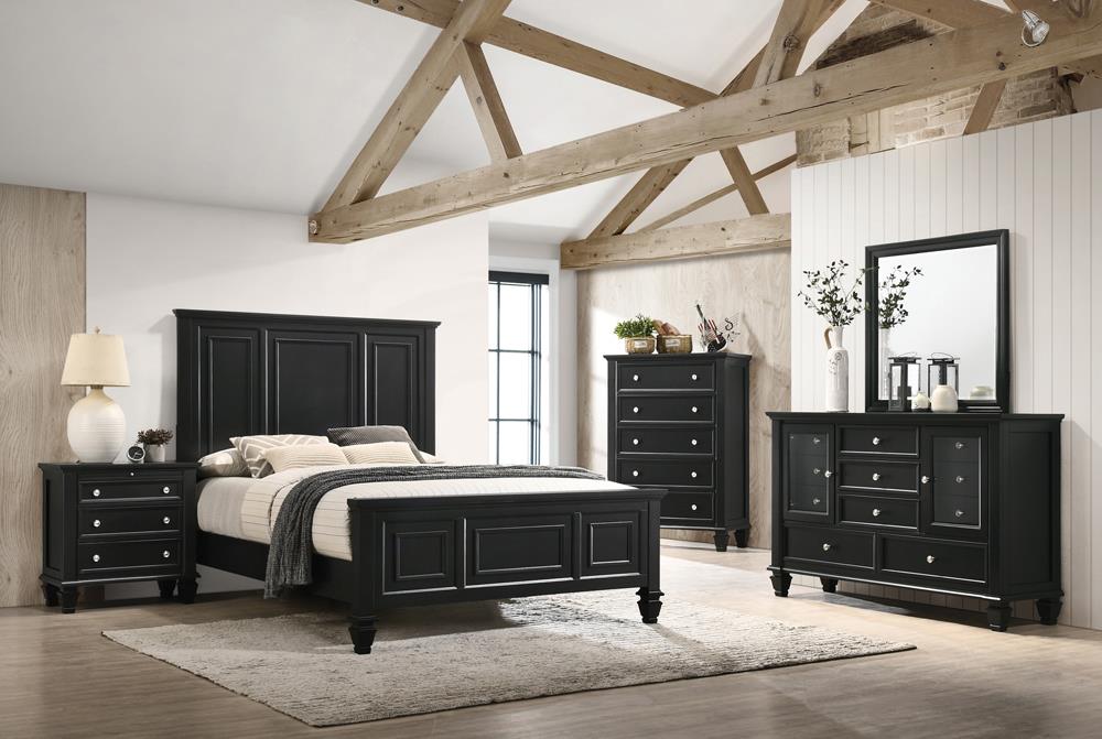 Sandy Beach 4-Piece Queen Bedroom Set with High Headboard from Coaster - Luna Furniture