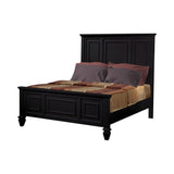 Sandy Beach Queen Panel Bed with High Headboard Black from Coaster - Luna Furniture