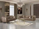 Santana Coffee Velvet Living Room Set - SANTANACOFFEE-SL - Luna Furniture