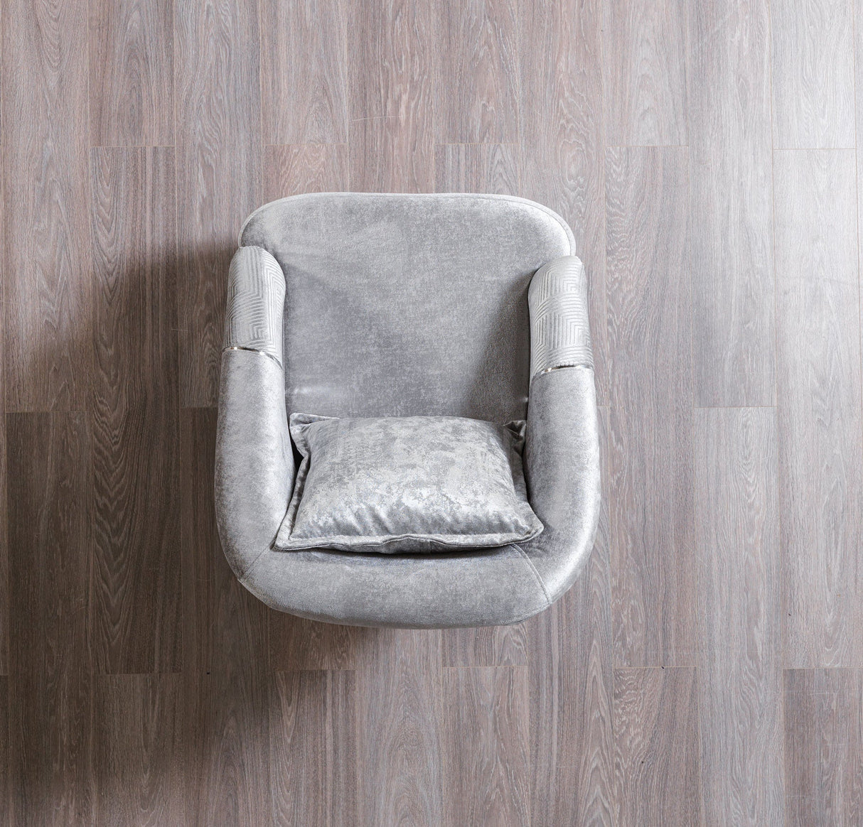 Santana Silver Velvet Chair - SANTANASILVER-C - Luna Furniture