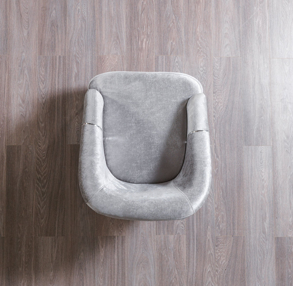 Santana Silver Velvet Chair - SANTANASILVER-C - Luna Furniture