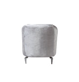 Santana Silver Velvet Chair - SANTANASILVER-C - Luna Furniture