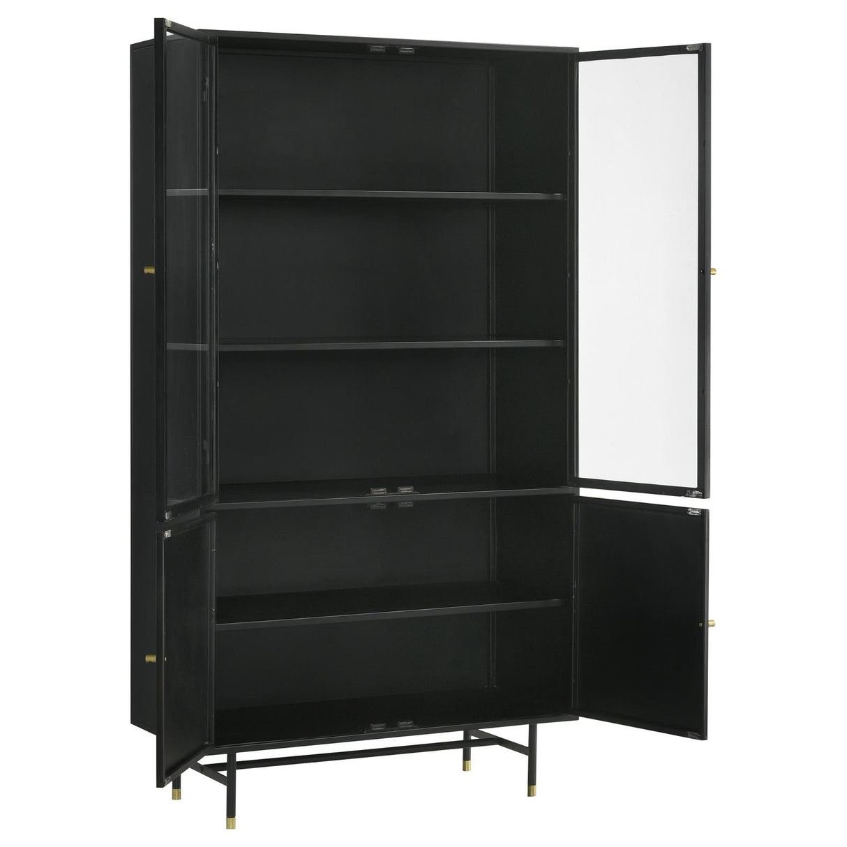 Santiago Rectangular 4-door Cabinet Matte Black - 951134 - Luna Furniture