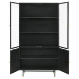 Santiago Matte Black Rectangular 4-Door Cabinet from Coaster - Luna Furniture