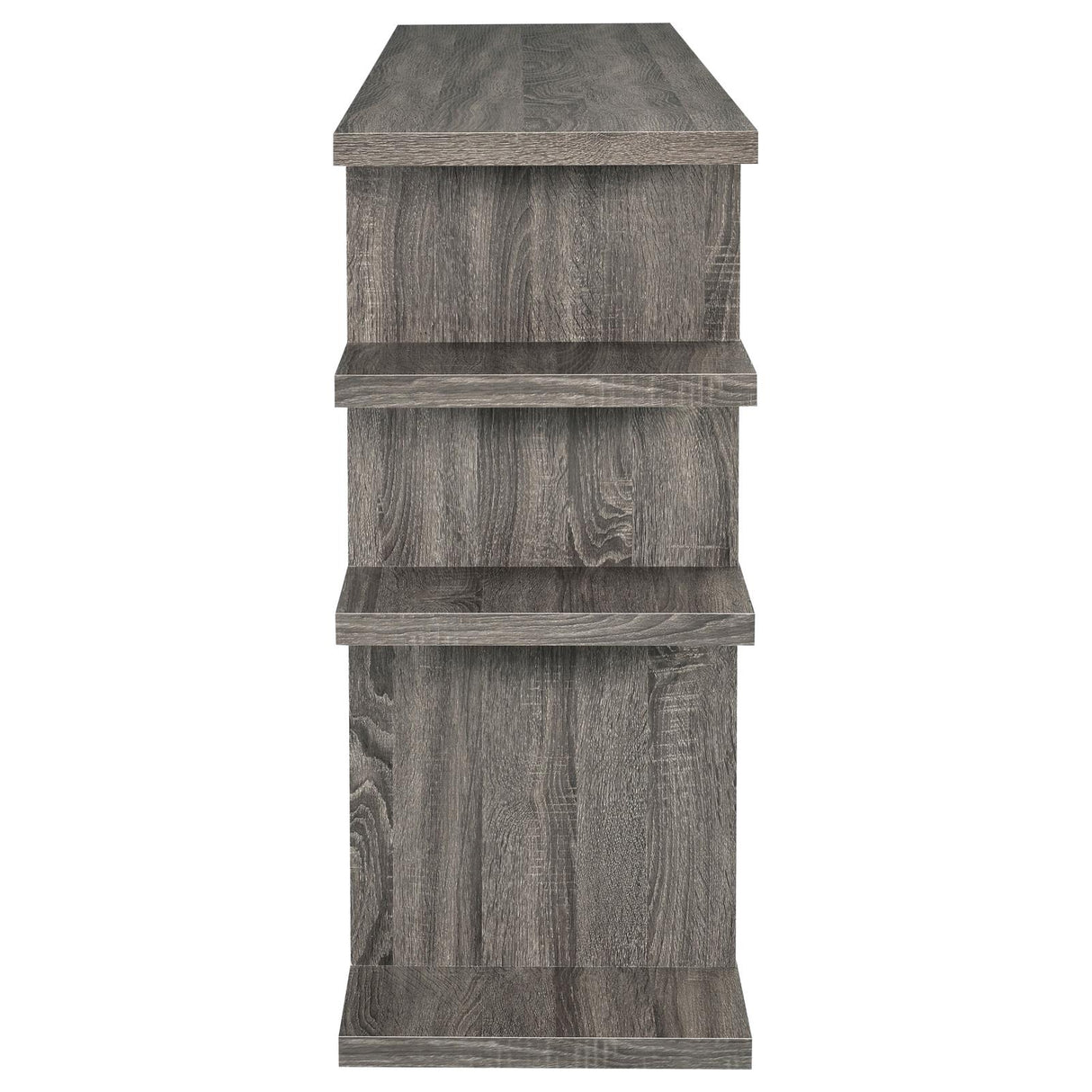 Santos Weathered Gray 3-Tier Bookcase from Coaster - Luna Furniture