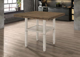 Sarasota Nutmeg/Rustic Cream Counter Height Table with Shelf Storage from Coaster - Luna Furniture