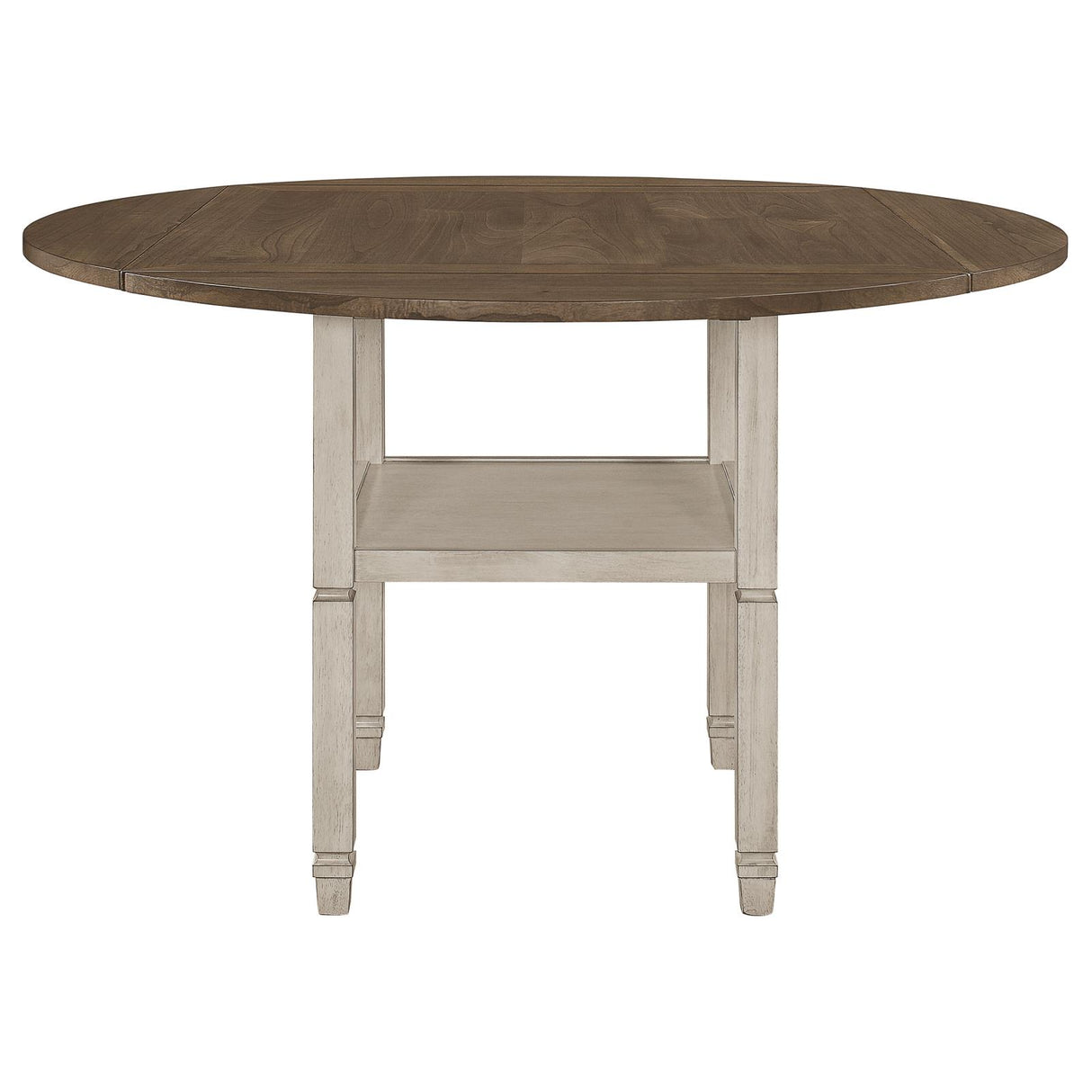 Sarasota Nutmeg/Rustic Cream Counter Height Table with Shelf Storage from Coaster - Luna Furniture