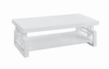 Schmitt High Glossy White Rectangular Coffee Table from Coaster - Luna Furniture