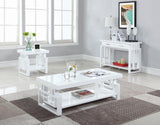 Schmitt High Glossy White Rectangular Coffee Table from Coaster - Luna Furniture