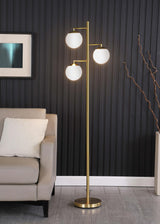 Sena Trio Tree Floor Lamp Gold from Coaster - Luna Furniture