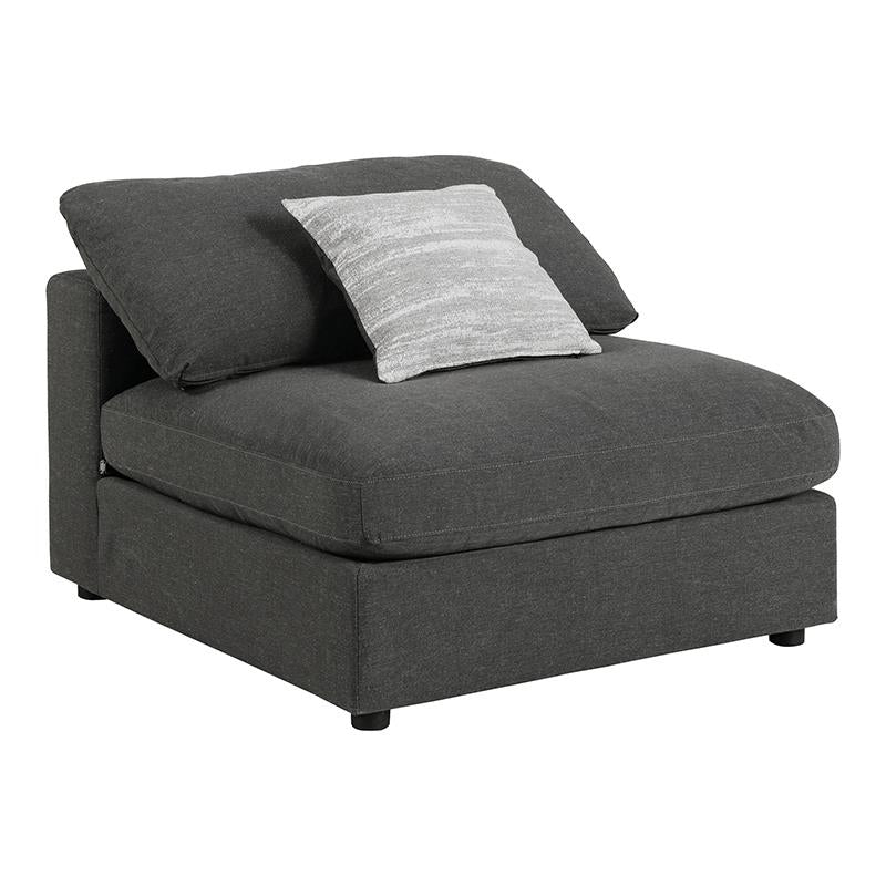 Serene 4-Piece Upholstered Modular Sectional Charcoal - 551324-SETA - Luna Furniture