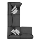 Serene 4-Piece Upholstered Modular Sectional Charcoal - 551324-SETA - Luna Furniture