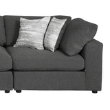 Serene 4-Piece Upholstered Modular Sectional Charcoal - 551324-SETB - Luna Furniture