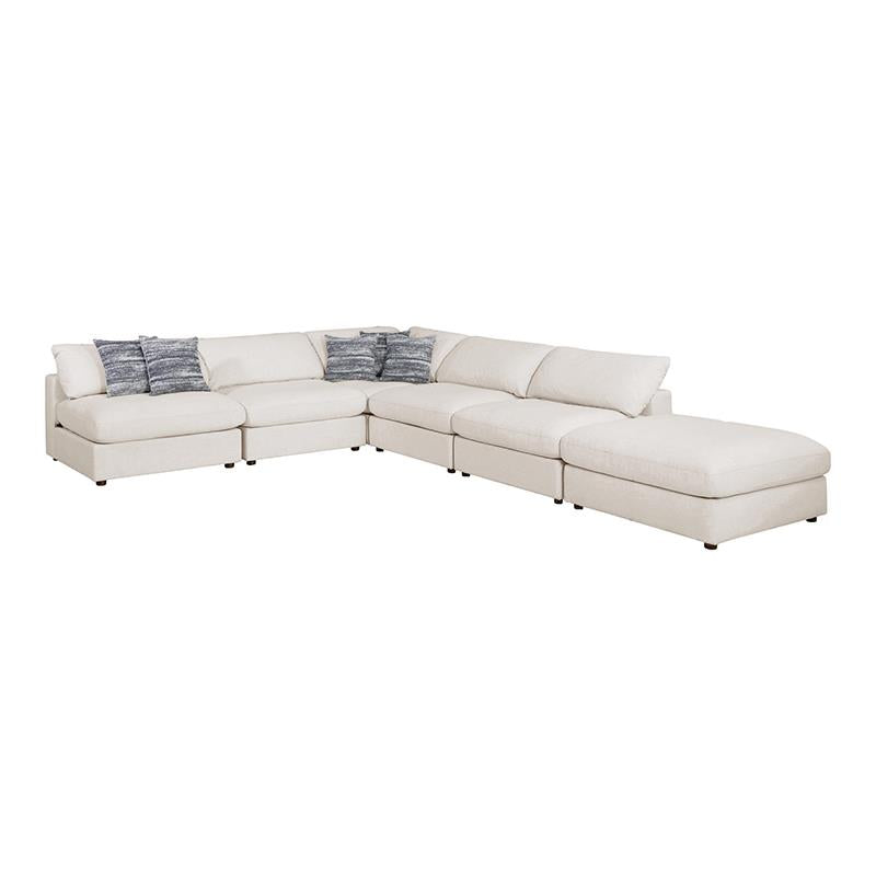 Serene 6-Piece Upholstered Modular Sectional Beige - 551321-SET - Luna Furniture