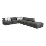 Serene 6-Piece Upholstered Modular Sectional Charcoal from Coaster - Luna Furniture