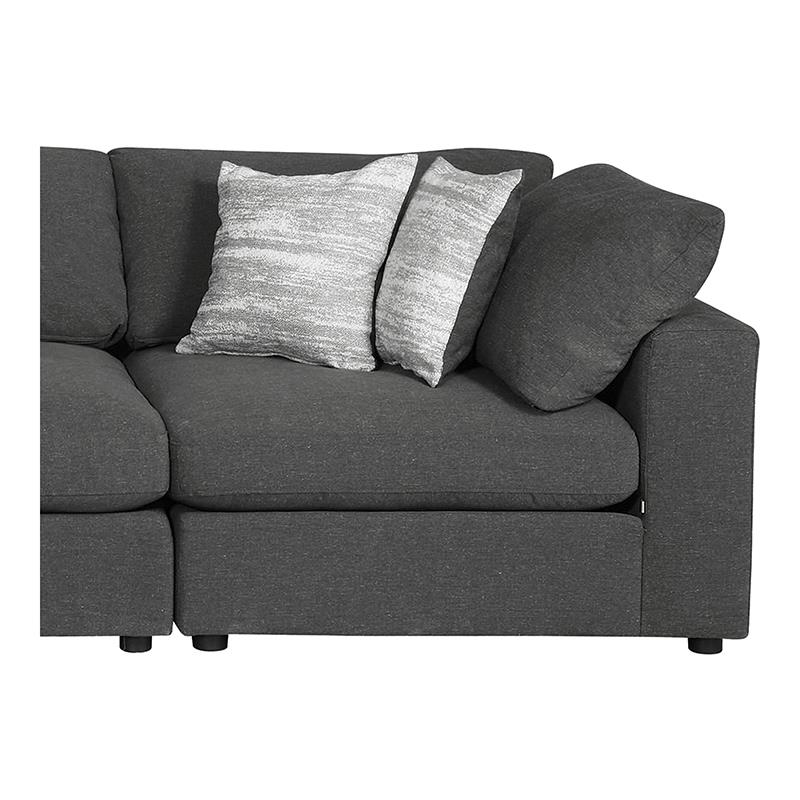 Serene 6-Piece Upholstered Modular Sectional Charcoal from Coaster - Luna Furniture