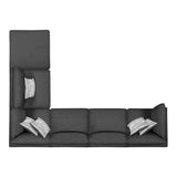 Serene 6-Piece Upholstered Modular Sectional Charcoal from Coaster - Luna Furniture