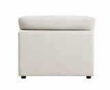 Serene Upholstered Armless Chair Beige - 551321 - Luna Furniture