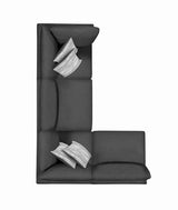 Serene Upholstered Armless Chair Charcoal - 551324 - Luna Furniture